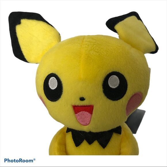 Pokémon Pikachu Plush 2015 Tomy Pokemon Stuffed Animal Yellow Black Toy Anime - Picture 2 of 12